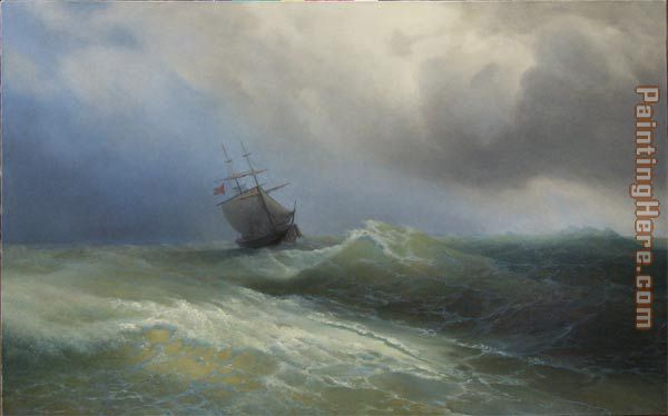 Storm 1890 painting - Ivan Constantinovich Aivazovsky Storm 1890 art painting Storm 1890 painting - Ivan Constantinovich Aivazovsky Storm 1890 art painting